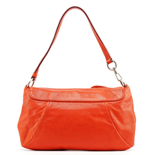 Yves Saint Laurent 2003 Orange Leather Nadja Shoulder Bag
