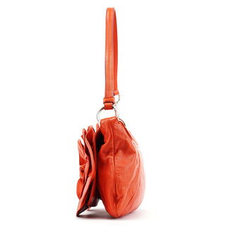 Yves Saint Laurent 2003 Orange Leather Nadja Shoulder Bag