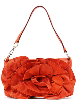 Yves Saint Laurent 2003 Orange Leather Nadja Shoulder Bag