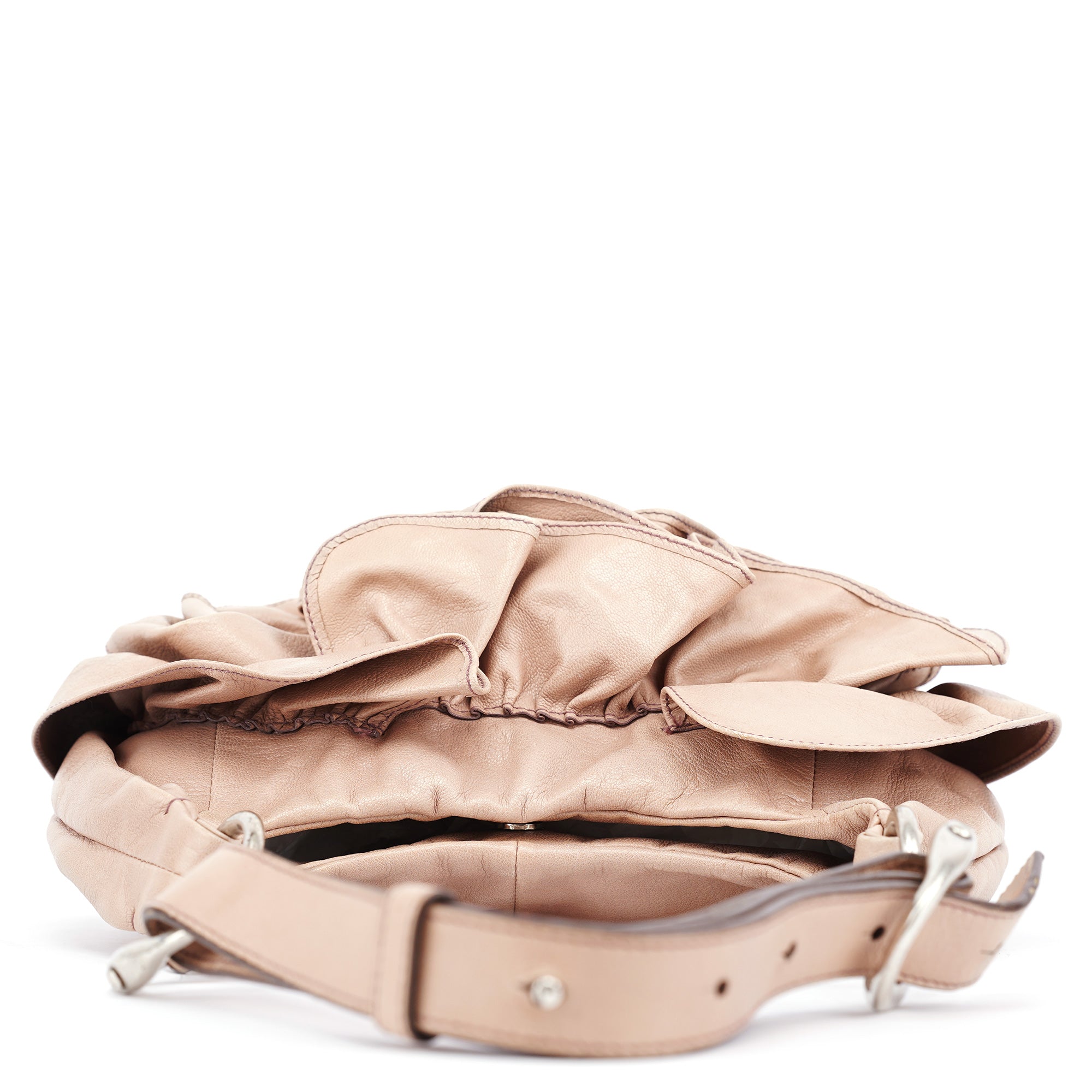 Yves Saint Laurent 2003 Soft Pink Calfskin Nadja Shoulder Bag