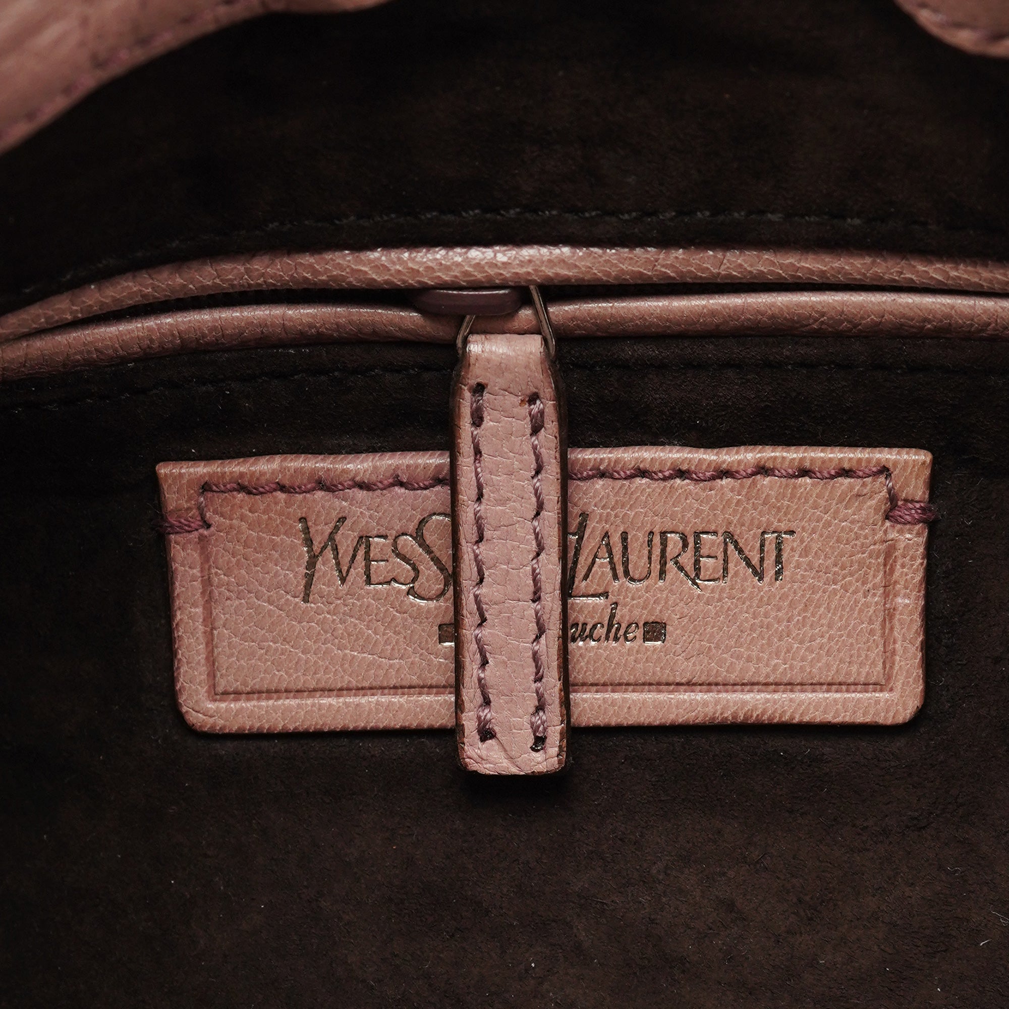 Yves Saint Laurent 2003 Sac porté épaule Nadja en cuir rose poudré
