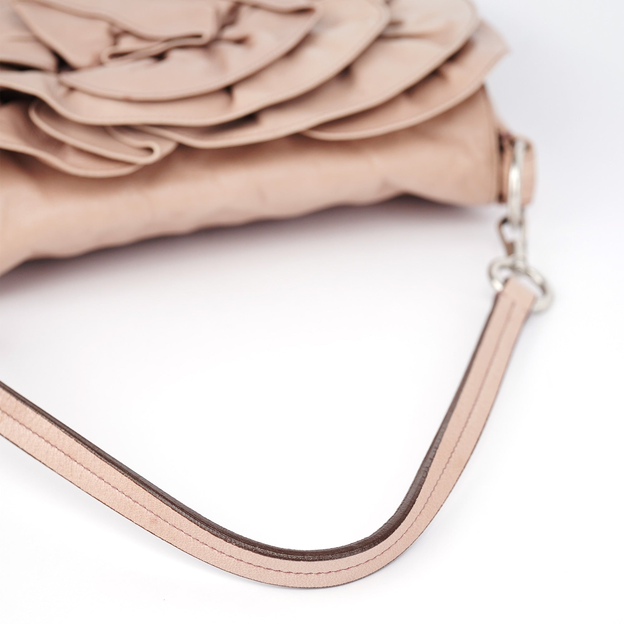 Yves Saint Laurent 2003 Sac porté épaule Nadja en cuir rose poudré