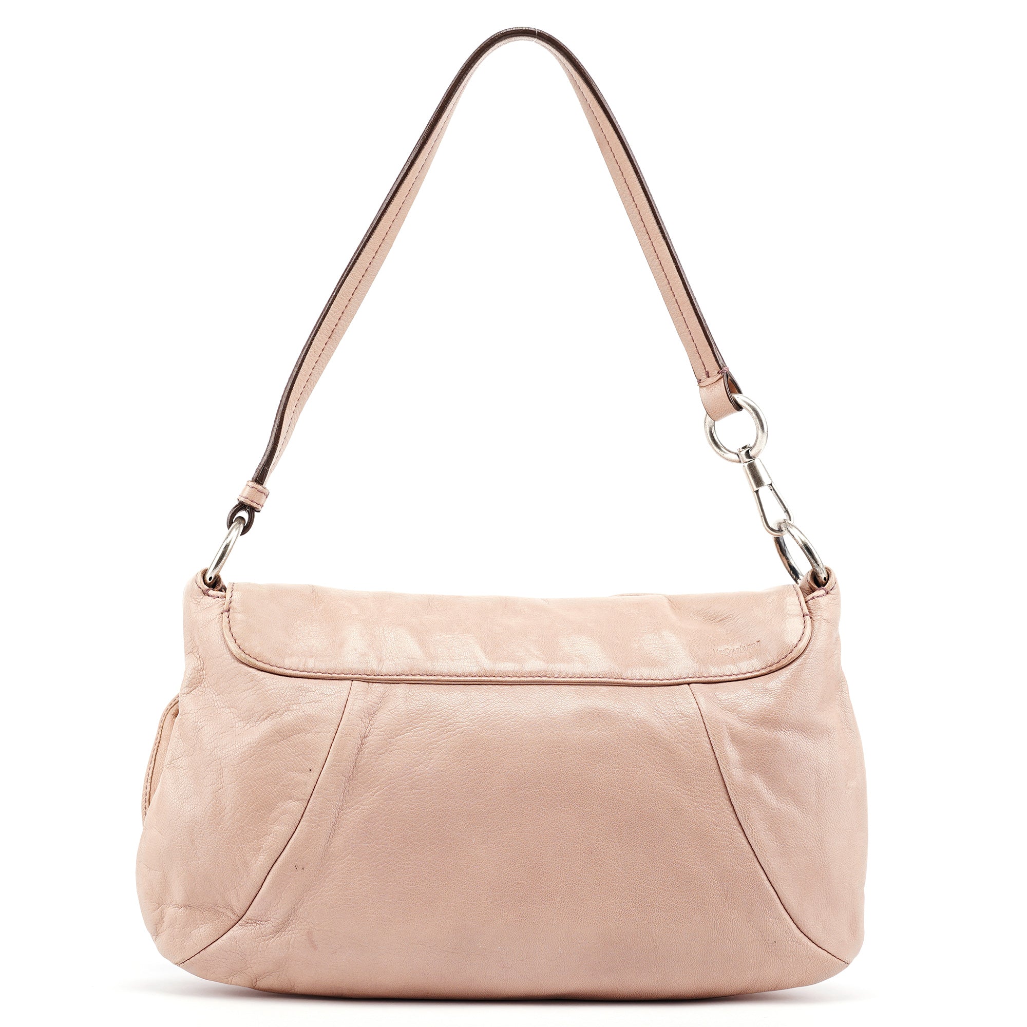 Yves Saint Laurent 2003 Sac porté épaule Nadja en cuir rose poudré