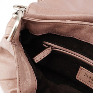 Yves Saint Laurent 2003 Soft Pink Leather Nadja Shoulder Bag