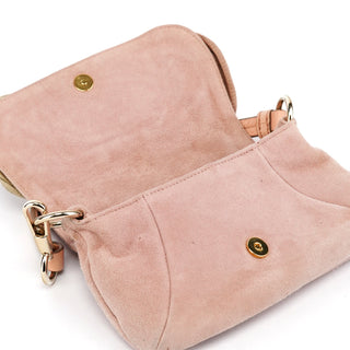 Yves Saint Laurent 2003 Soft Pink Suede Mini Nadja Bag
