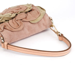 Yves Saint Laurent 2003 Soft Pink Suede Mini Nadja Bag