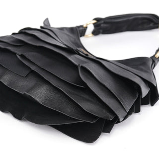 Yves Saint Laurent 2004 Black Leather St Tropez Shoulder Bag