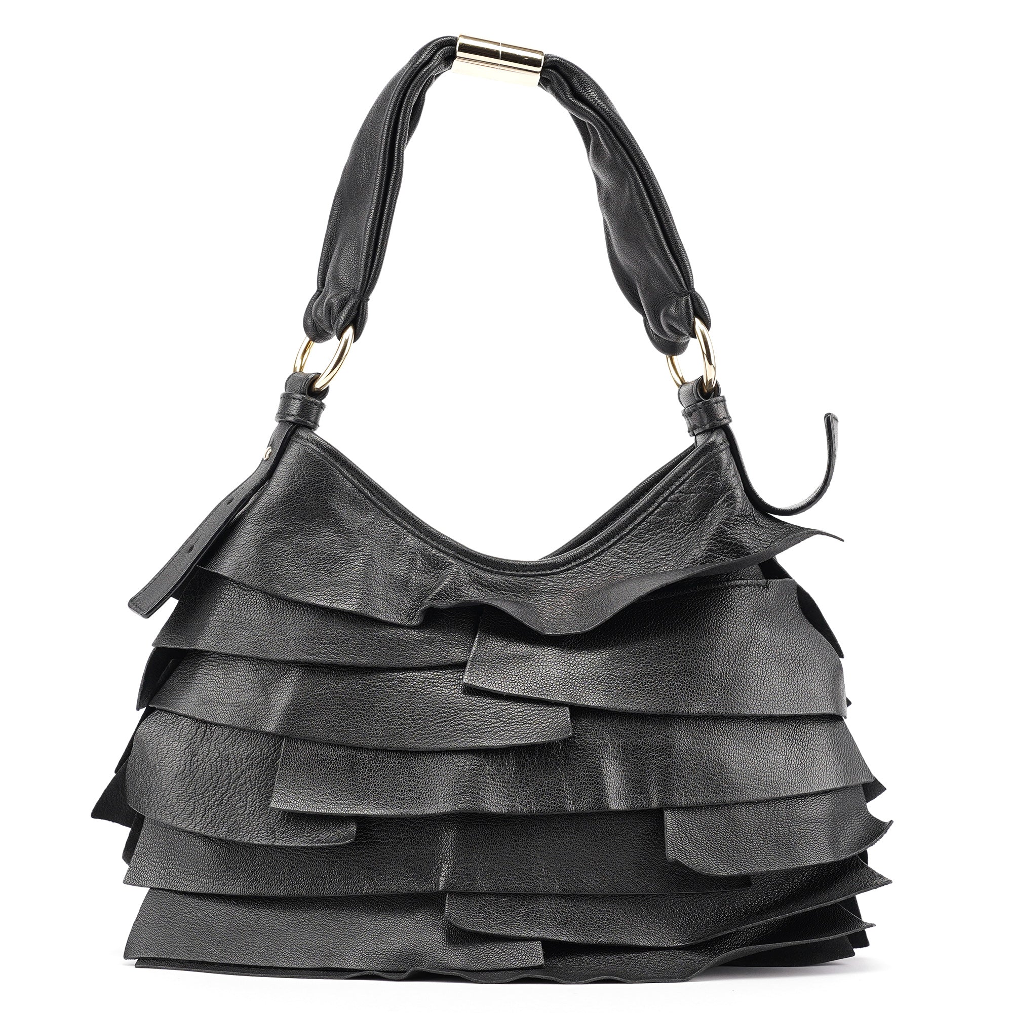 Yves Saint Laurent 2004 Black Leather St Tropez Shoulder Bag