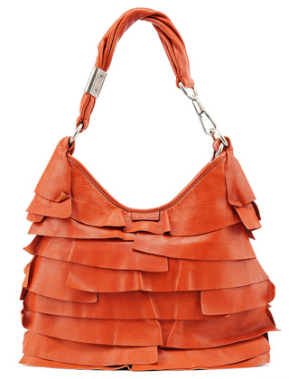 Yves Saint Laurent 2004 Burgundy Leather St Tropez Shoulder Bag