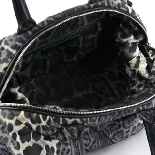 Yves Saint Laurent 208315 Leopard Nylon Y Boston Bag