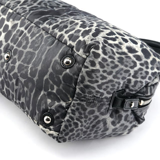 Yves Saint Laurent 208315 Leopard Nylon Y Boston Bag