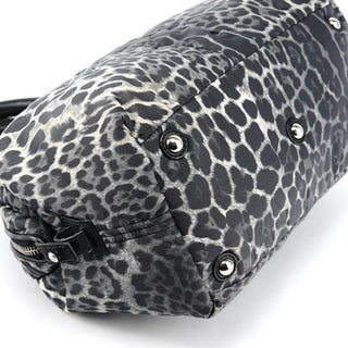 Yves Saint Laurent 208315 Leopard Nylon Y Boston Bag