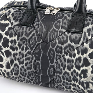 Yves Saint Laurent 208315 Leopard Nylon Y Boston Bag