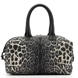 Yves Saint Laurent 208315 Leopard Nylon Y Boston Bag