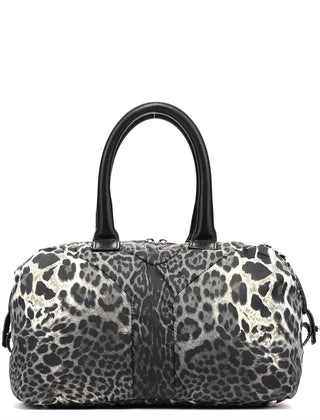 Yves Saint Laurent 208315 Leopard Nylon Y Boston Bag