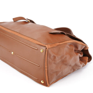 Yves Saint Laurent 229563 Brown Leather Muse Two 2-Way Bag