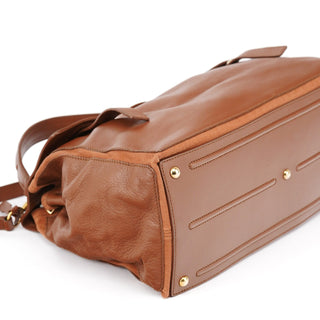 Yves Saint Laurent 229563 Brown Leather Muse Two 2-Way Bag