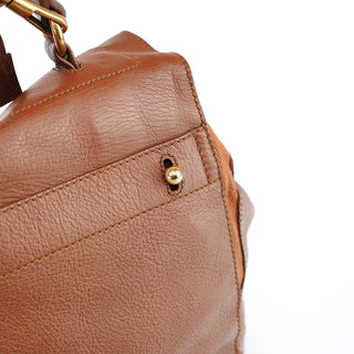 Yves Saint Laurent 229563 Brown Leather Muse Two 2-Way Bag