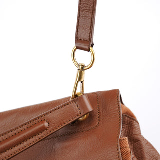 Yves Saint Laurent 229563 Brown Leather Muse Two 2-Way Bag