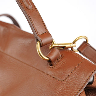 Yves Saint Laurent 229563 Brown Leather Muse Two 2-Way Bag