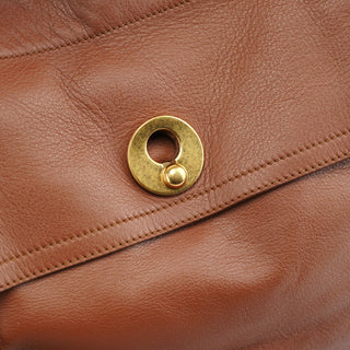 Yves Saint Laurent 229563 Brown Leather Muse Two 2-Way Bag