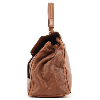 Yves Saint Laurent 229563 Brown Leather Muse Two 2-Way Bag