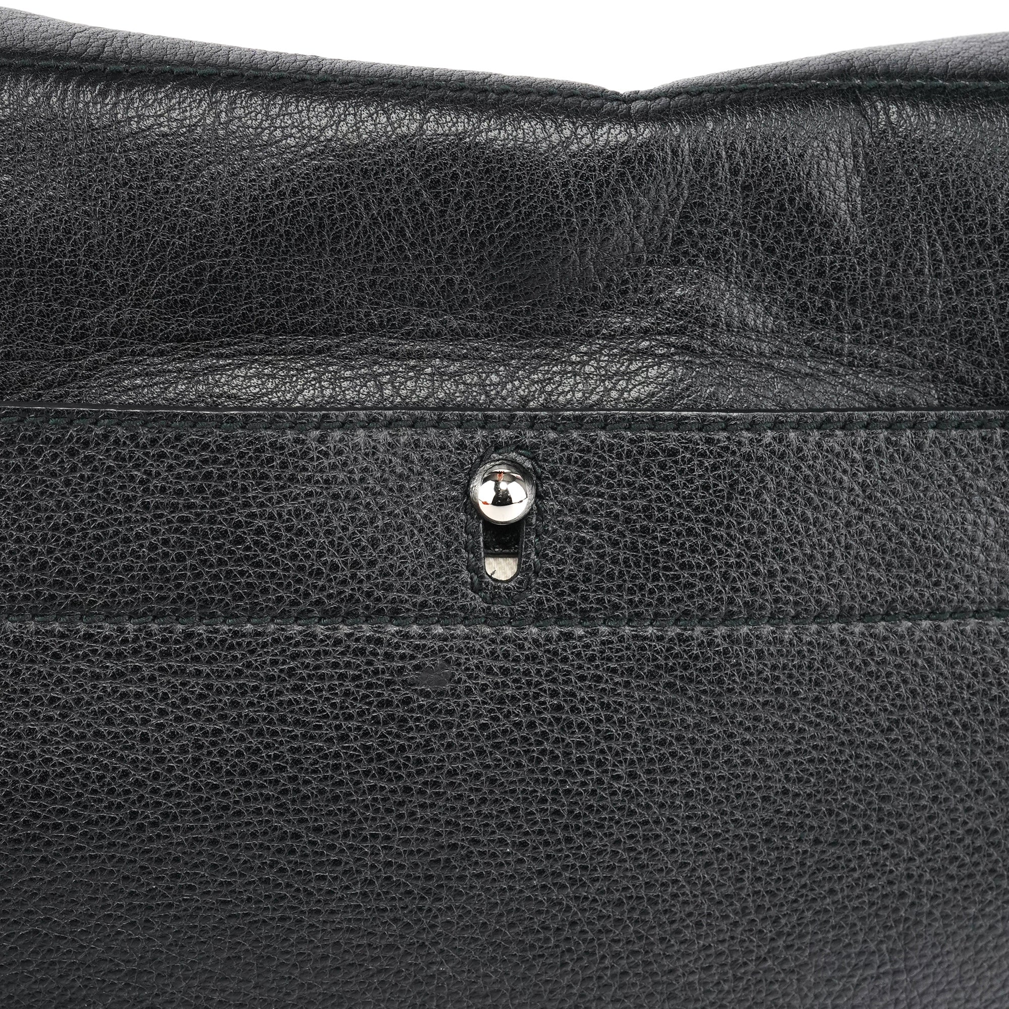 Yves Saint Laurent 229680 Black Beige Leather Muse Two Bag