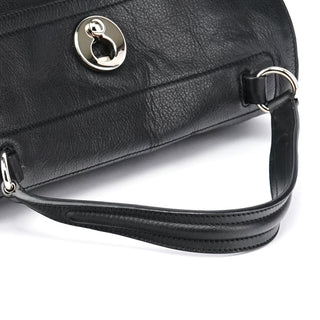 Yves Saint Laurent 229680 Black Beige Leather Muse Two Bag