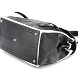 Yves Saint Laurent 229680 Black Beige Leather Muse Two Bag