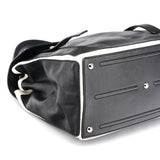 Yves Saint Laurent 229680 Black Beige Leather Muse Two Bag