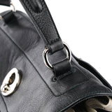 Yves Saint Laurent 229680 Black Beige Leather Muse Two Bag