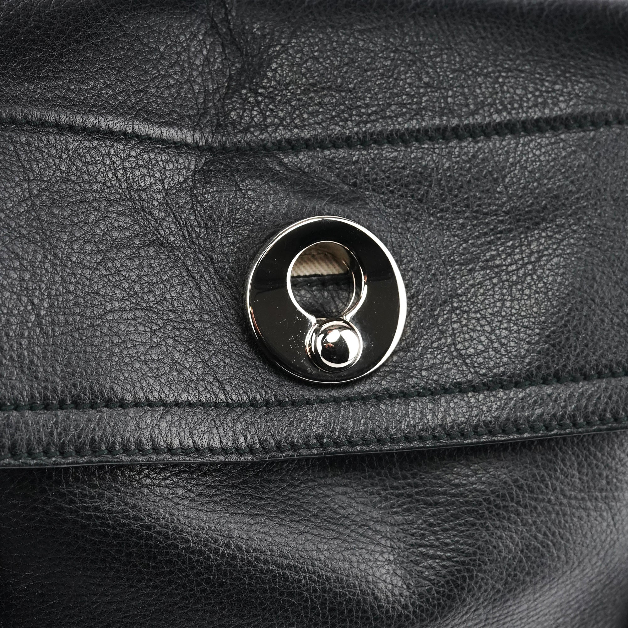 Yves Saint Laurent 229680 Black Beige Leather Muse Two Bag
