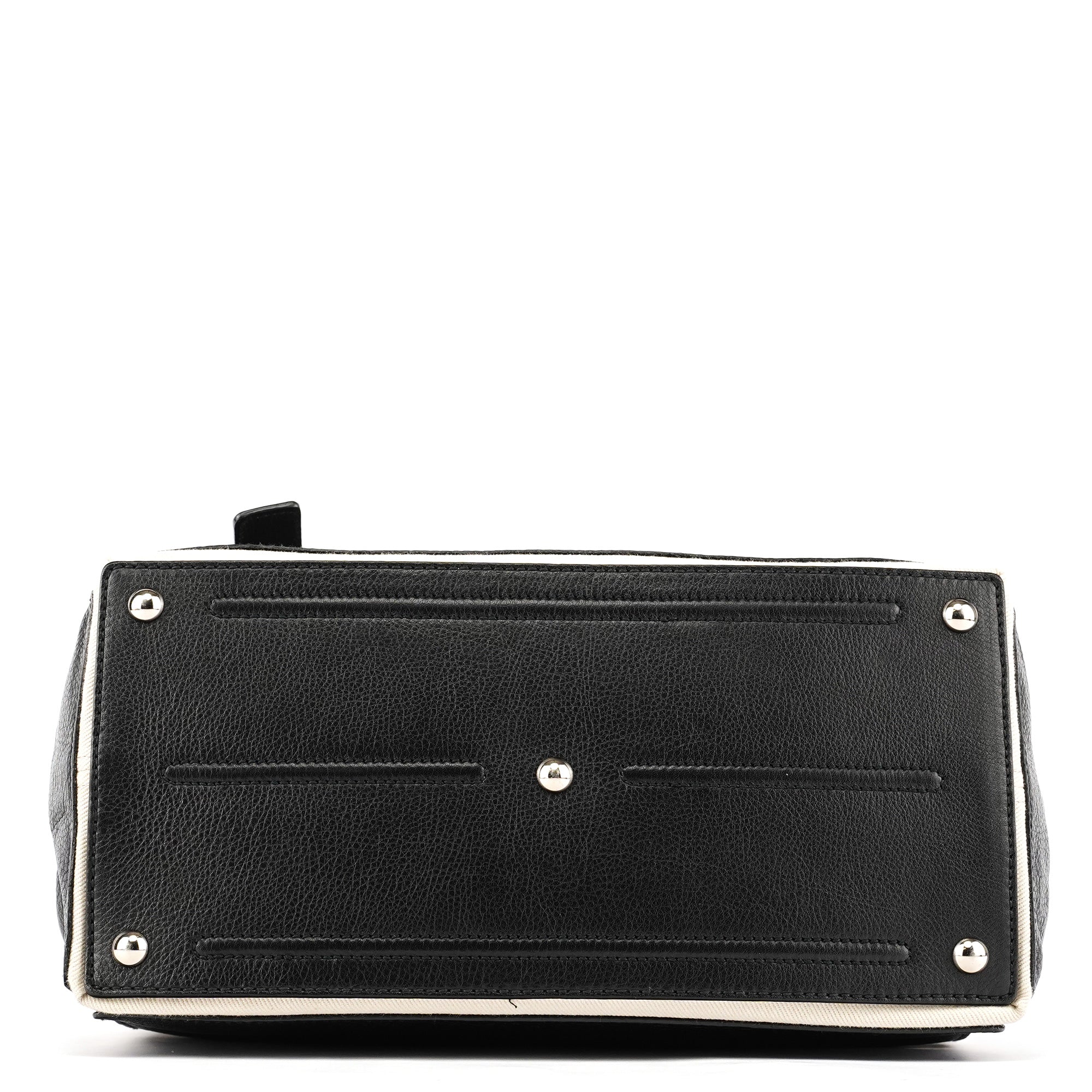 Yves Saint Laurent 229680 Black Beige Leather Muse Two Bag