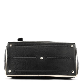 Yves Saint Laurent 229680 Black Beige Leather Muse Two Bag