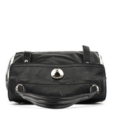 Yves Saint Laurent 229680 Black Beige Leather Muse Two Bag