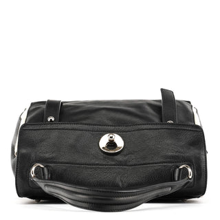 Yves Saint Laurent 229680 Black Beige Leather Muse Two Bag