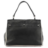 Yves Saint Laurent 229680 Black Beige Leather Muse Two Bag