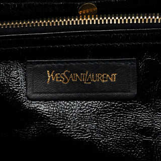Yves Saint Laurent 229680 Black White Wool Tweed Muse Two Bag