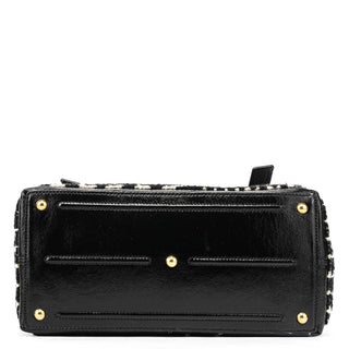 Yves Saint Laurent 229680 Black White Wool Tweed Muse Two Bag