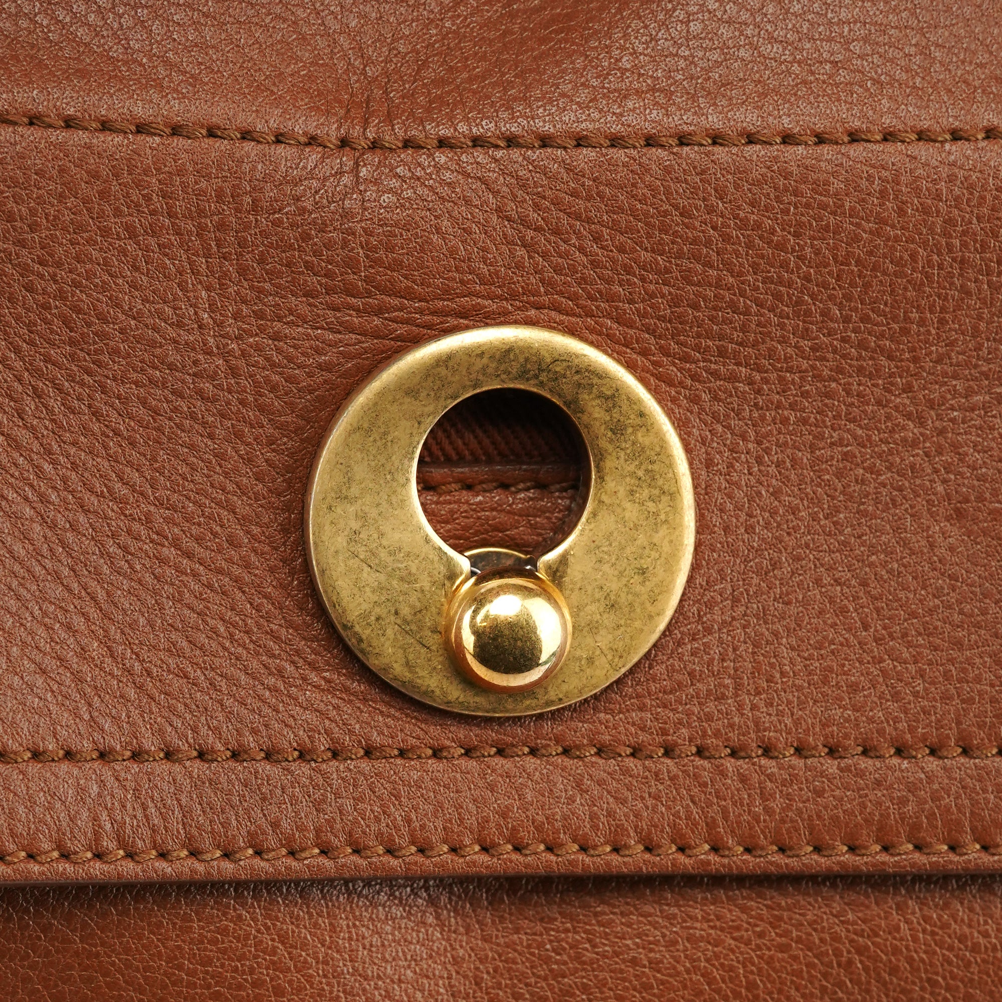 Yves Saint Laurent 229680 Sac Muse Two en cuir marron