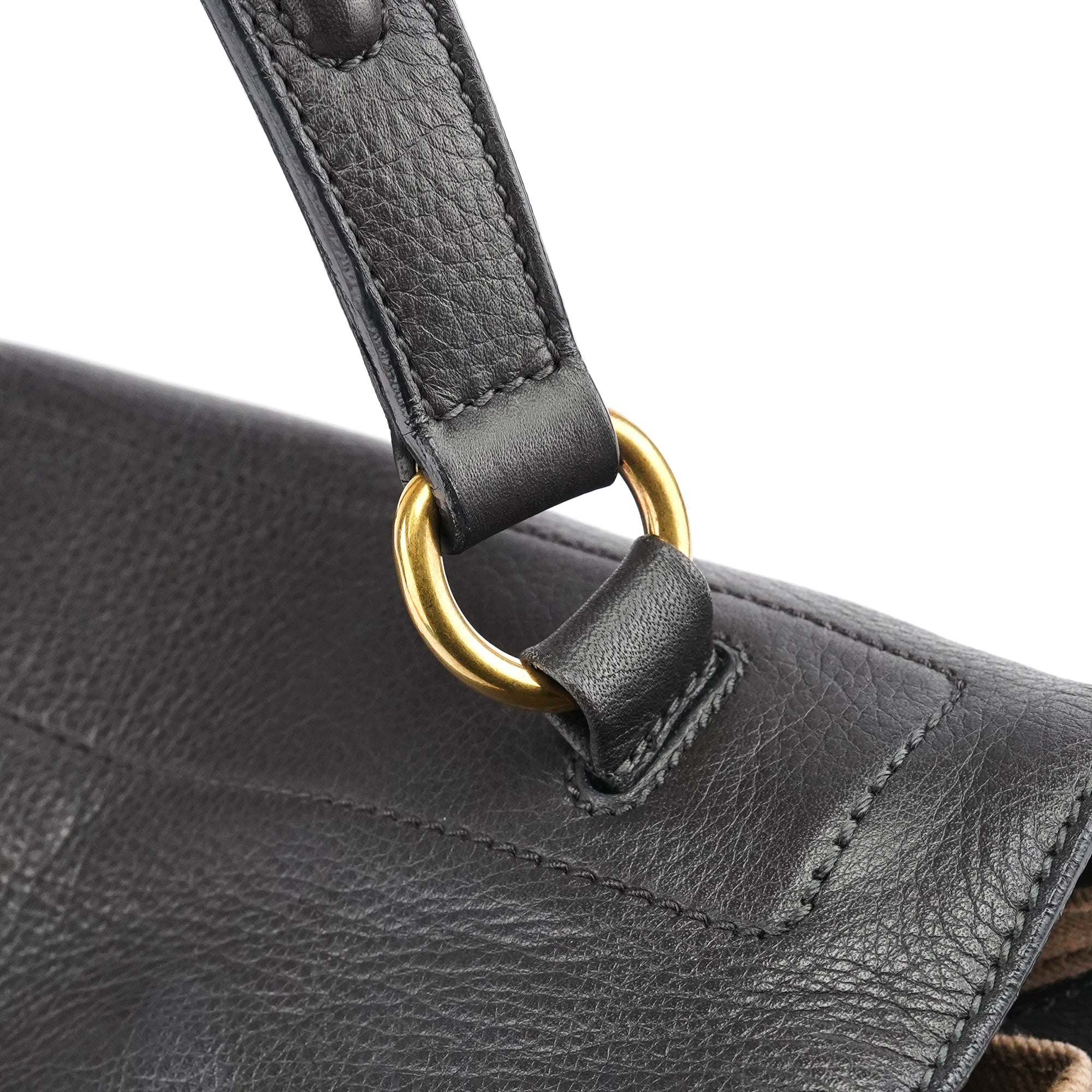 Yves Saint Laurent 229680 Sac à main Muse Two en cuir marron
