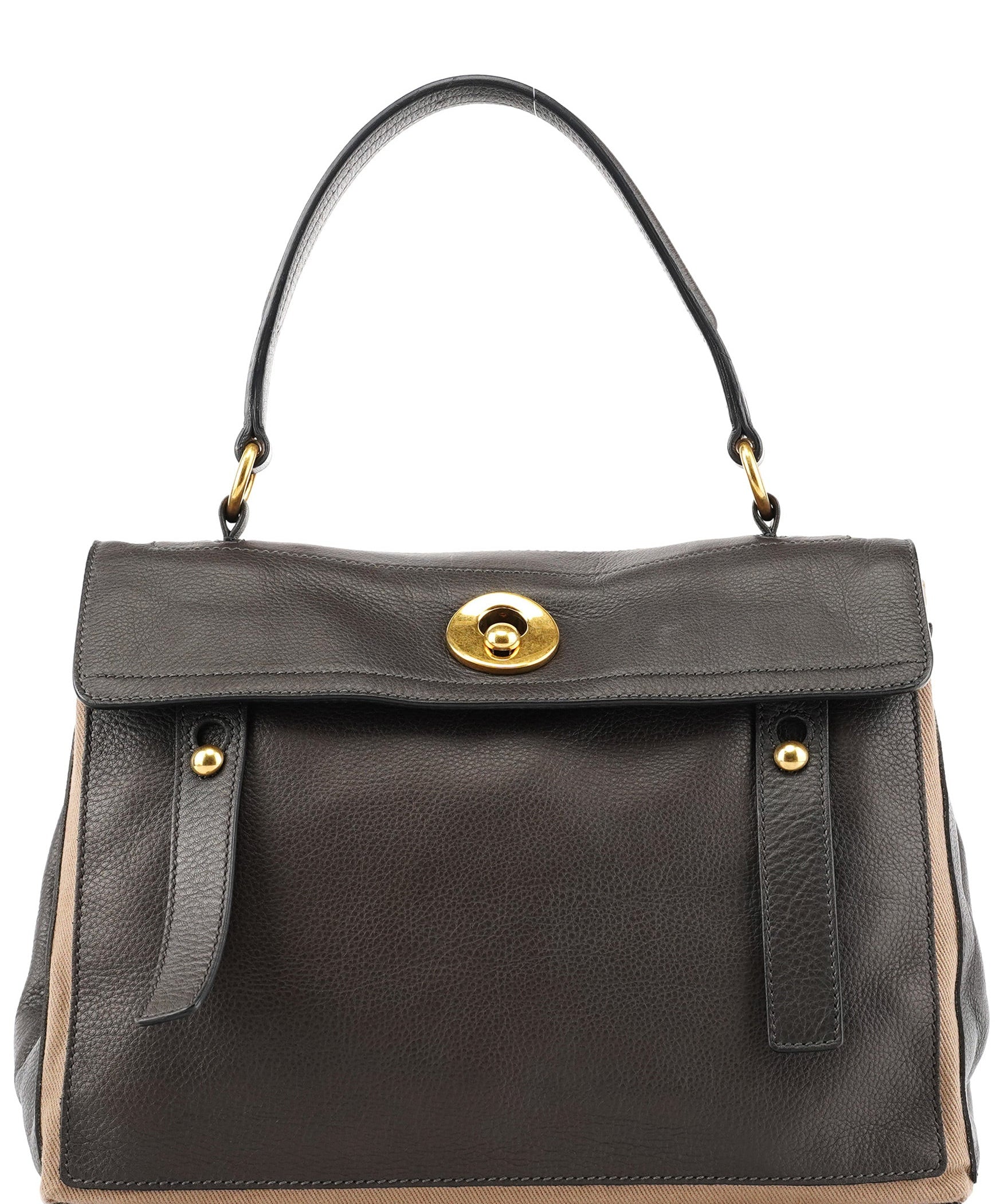 Yves Saint Laurent 229680 Brown Leather Muse Two Bag