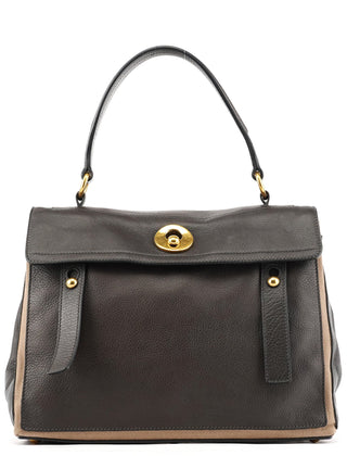 Yves Saint Laurent 229680 Brown Leather Muse Two Bag