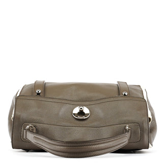 Yves Saint Laurent 229680 Grey Ivory Leather Muse Two Bag