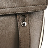 Yves Saint Laurent 229680 Grey Ivory Leather Muse Two Bag