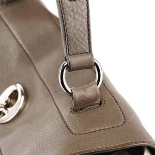 Yves Saint Laurent 229680 Grey Ivory Leather Muse Two Bag