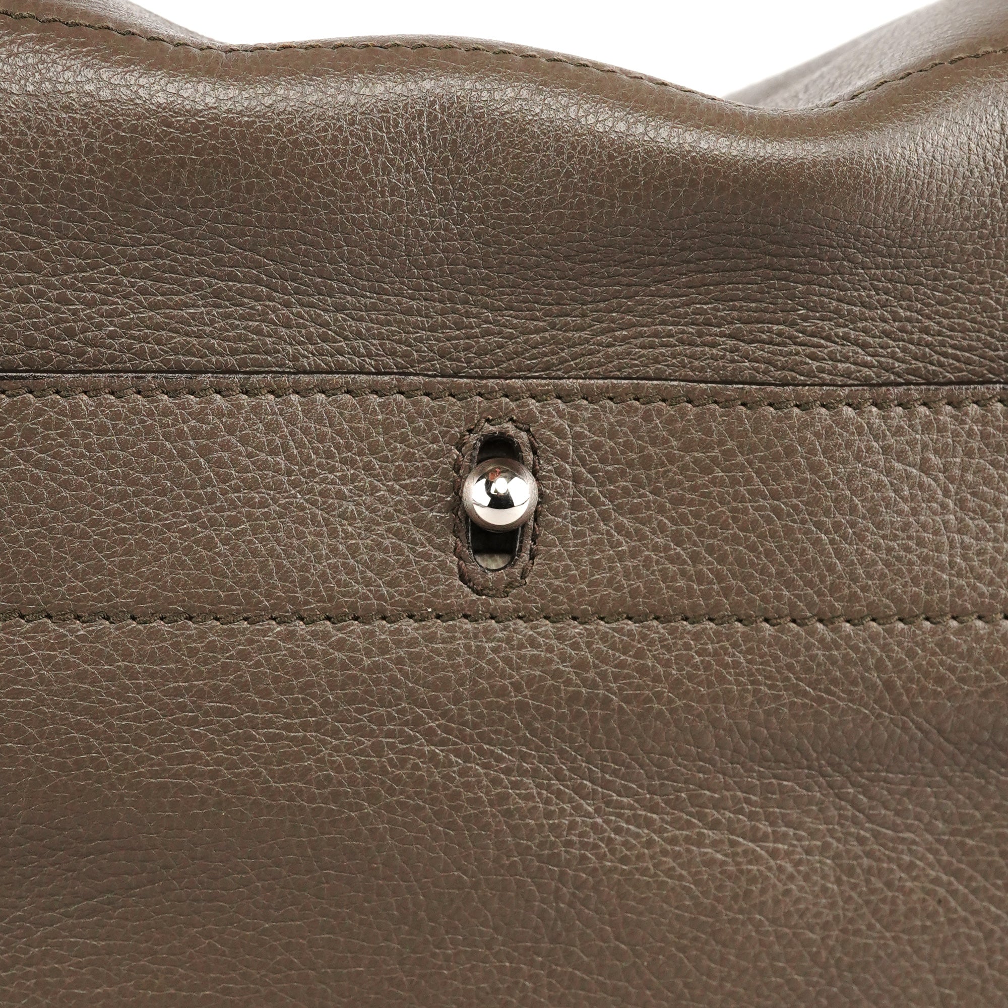 Yves Saint Laurent 229680 Grey Ivory Leather Muse Two Bag