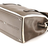 Yves Saint Laurent 229680 Grey Ivory Leather Muse Two Bag