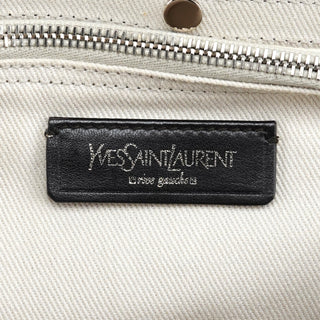 Yves Saint Laurent 229680 Grey Ivory Leather Muse Two Bag