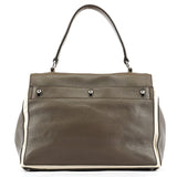 Yves Saint Laurent 229680 Grey Ivory Leather Muse Two Bag